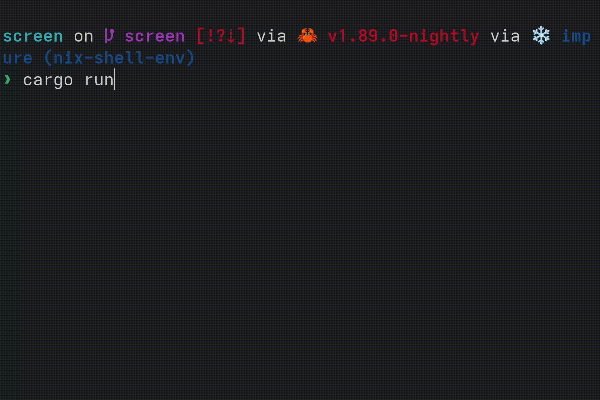 Screen Recording of making the Screen Magenta